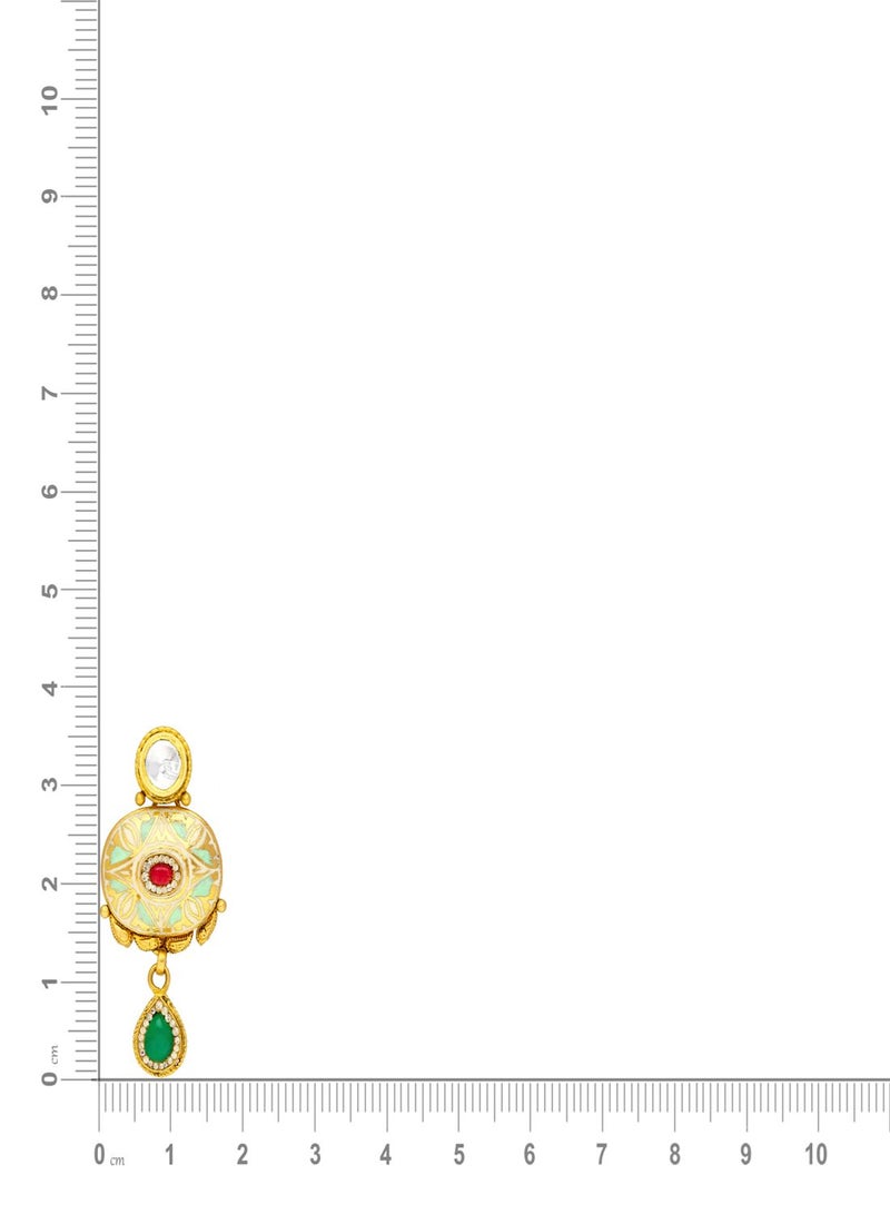 Malabar Gold and Diamonds 22k 916 Purity Ethnix Gold Earring ERPDANC46272Y  - Image 3