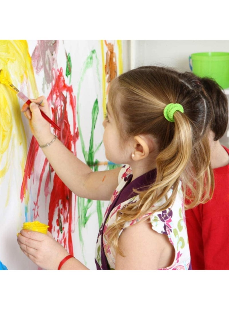 Art Supplies 20Pcs Children's Watercolor Painting Pen Pig Bristle Oil Paint Brush Water Chalk Color Round Flat Head Plastic Rod Paint Brush Great for Kids Craft Painting Beginner Artist Brush Kit - Image 5