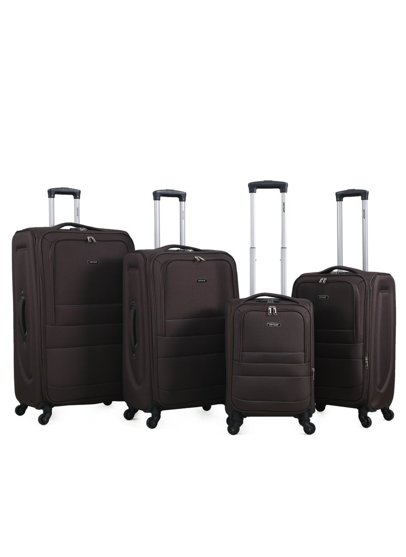 VIPTOUR - 4 Piece Softside 4 Wheels Trolley Luggage Set With Number Lock 20,24,28,32 Inches - Image 1