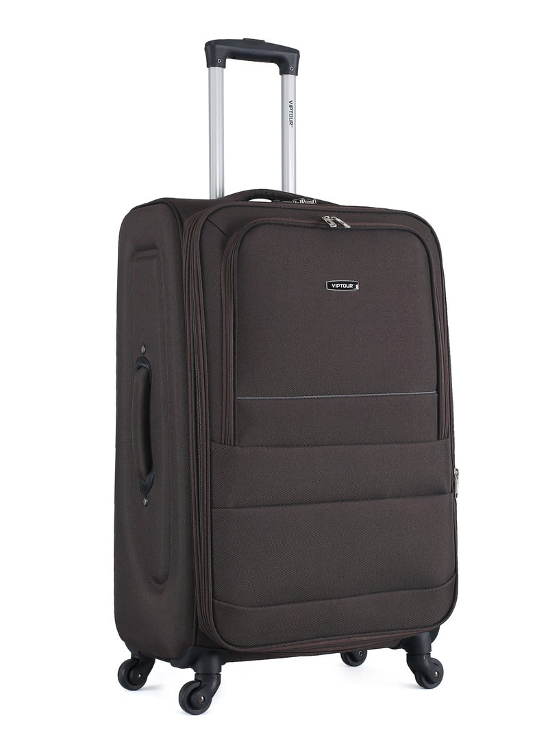 VIPTOUR - 4 Piece Softside 4 Wheels Trolley Luggage Set With Number Lock 20,24,28,32 Inches - Image 1