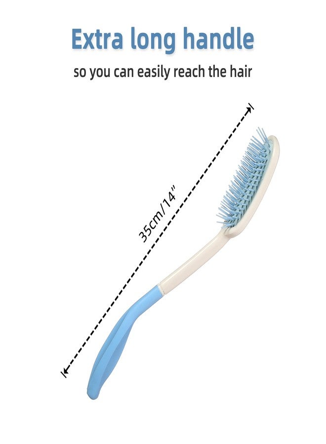 Fanwer 14" Long Reach Hairbrushes,Long Handle Brush,Beauty Hair Applicable to elderly and hand-disabled people inconvenient upper limb activities - Image 5