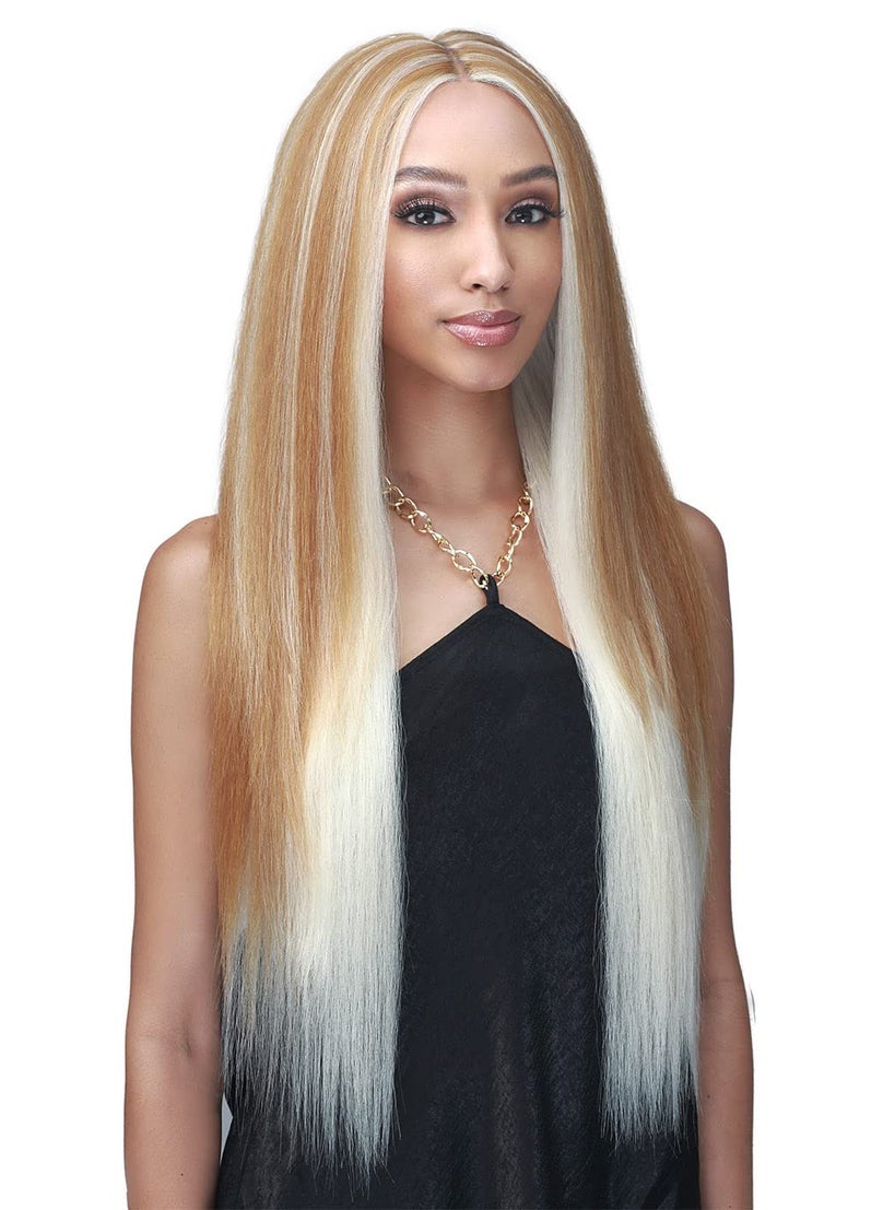 BOBBI BOSS BOBBI BOSS Human Hair Blend 5 inch Deep Part HD Lace Front Wig - MBLF81 REINA (THL4/RDGD) 