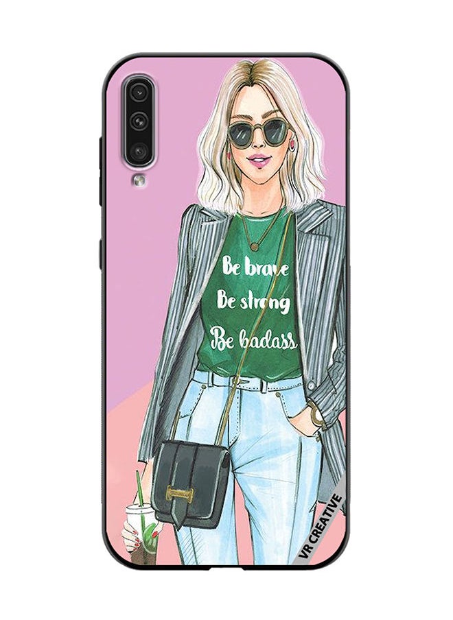 VR CREATIVE - Protective Case Cover For Samsung Galaxy A70/A70s Be Brave Be Strong Design Multicolour - Image 1