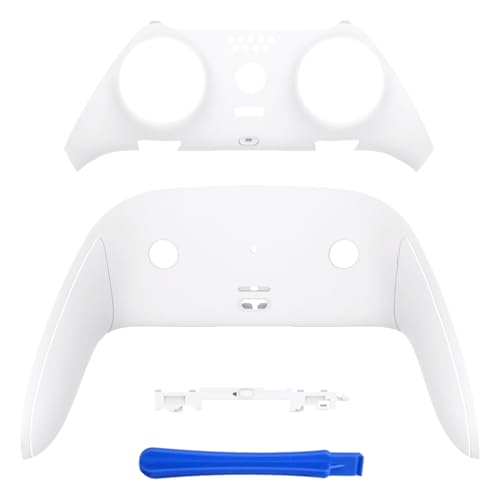 eXtremeRate Top Bottom Decorative Trim Shell Compatible with ps5 Edge Controller DIY Replacement Front Back Clip Shell Custom White Plates Cover Compatible with ps5 Edge Controller - Image 1