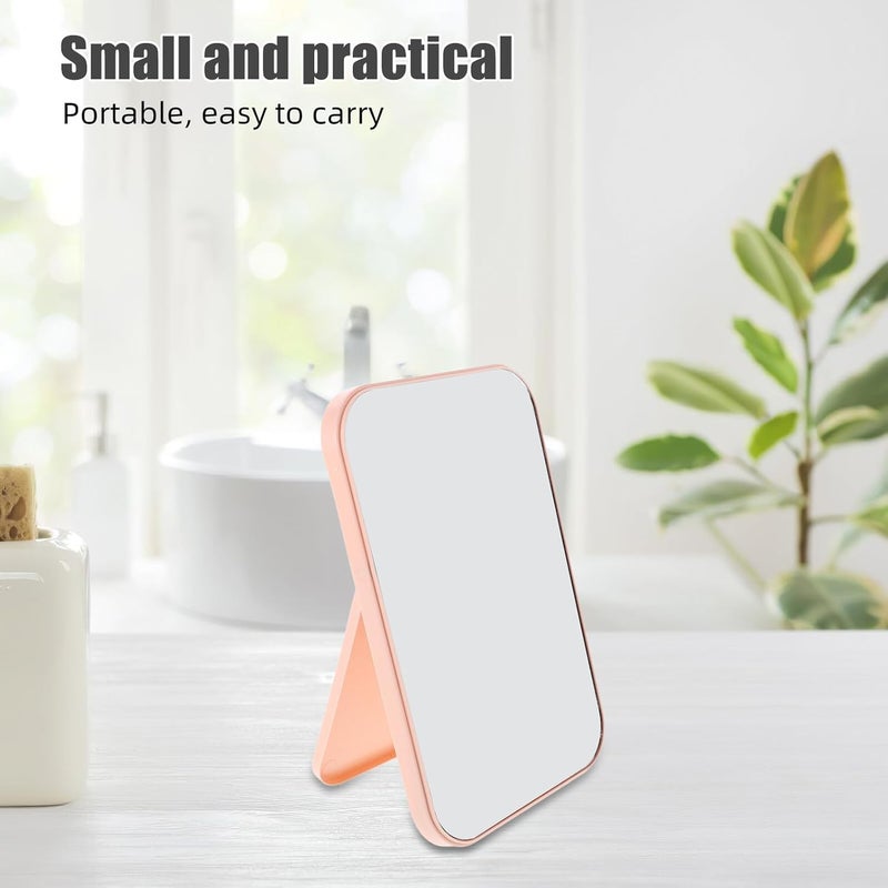 2pcs Portable Vanity Mirror Set for Desk and Wall Small Freestanding Makeup Mirrors with Stand Cute Nordic Purple and Pink Dual-use Princess Style for Bathroom and Vanity Decor - Image 5