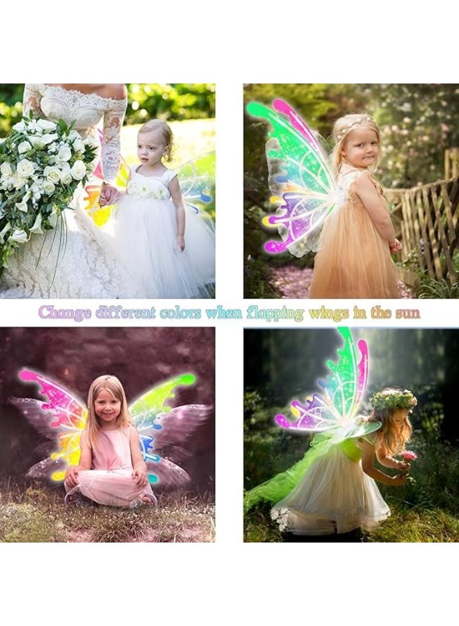 إكسفور إضاءة أجنحة الجنية ، أجنحة الفراشة LED مع الموسيقى للبنات النساء إلى Cosplay اللباس ، هدايا للأطفال - Image 3