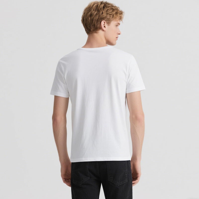 OKBA 4 Pack White t Shirts for Men,Crew Neck Short Sleeve Men's Undershirt,Plain White Workout Polyester tee Bulk - Image 5