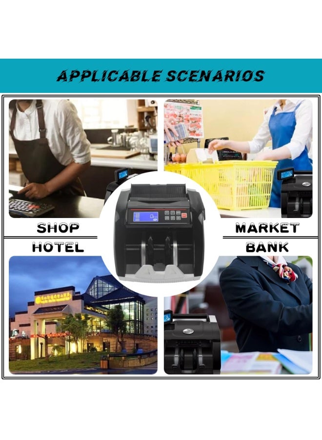 XiuWoo Multi Currency LED Counterfeit Detector, Foreign Banknote Counting Machine, UV/MG Double Detection for Cash, 900 PCS/Min, Easy to Use - Image 3