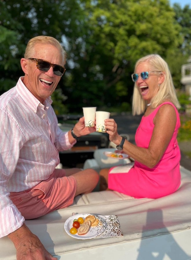 PARTYCHIC Party Chic Gold Napkins - 50 Pack of Party Napkins, White and Gold Cocktail Napkins for Birthday, Bridal Shower, New Years, Thanksgiving, Christmas - Image 4