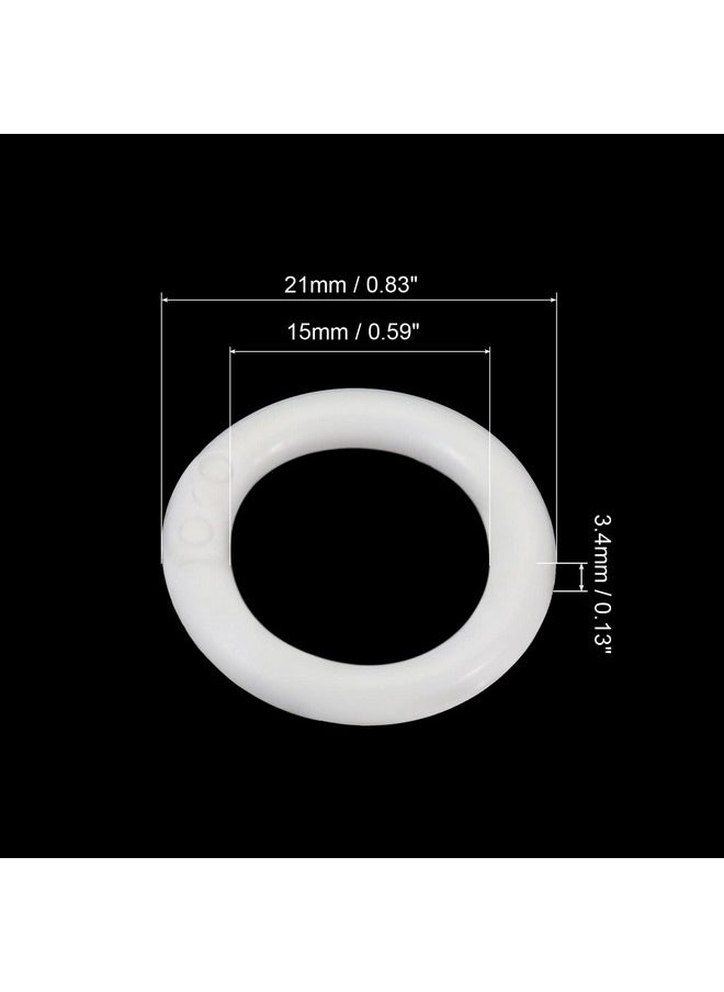 PATIKIL 0.8" Od 0.6" Id Loose Leaf Rings, 50 Pack Binder Ring Plastic For Book Diy Scrapbook Notebook Photo Album, White  - Image 2
