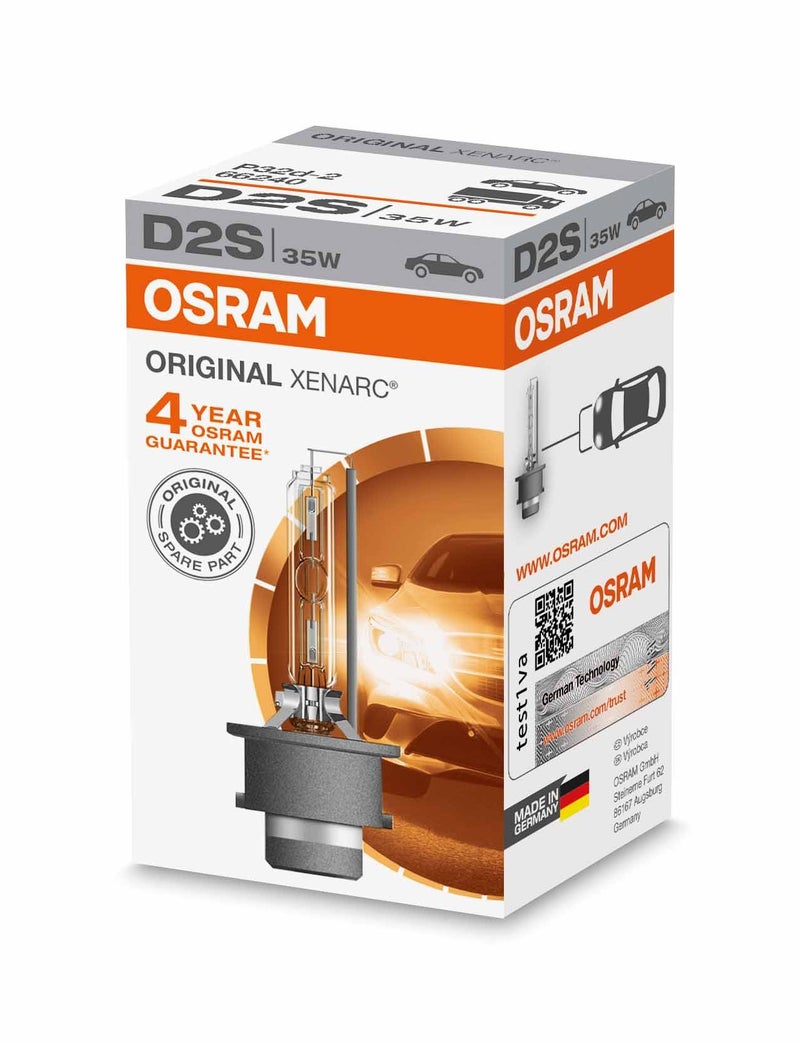 Osram Osram 12V Original Equipment High Intensity Discharge (Hid) D2S 66240 Headlight Bulb - Image 1