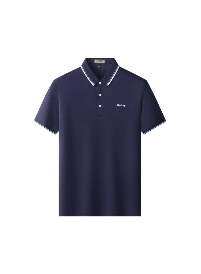 Tucano skin-friendly Soft Men's T-shirt Summer Solid Color Versatile Casual Men's Polo Shirt - Image 2