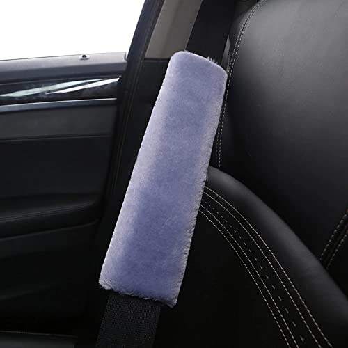 AUGEN Soft Velvet Seat Belt Shoulder Pad Backpack Straps for a More Comfortable Driving, Compatible with Adults Youth Kids - Car, Truck, SUV, Airplane,Carmera Backpack Straps (Pack of 2) LGrey - Image 1