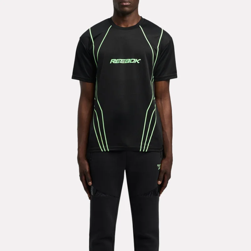 Reebok Reebok Sport Street Piping Printed Men's T-Shirt - Black