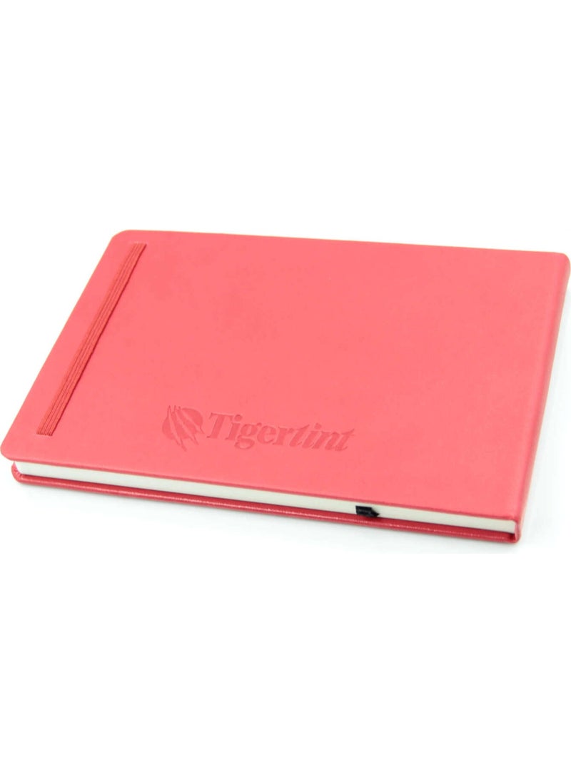 Hard Cover Horizontal Sketchbook 140 G A5 80 Sheets Red 100142502