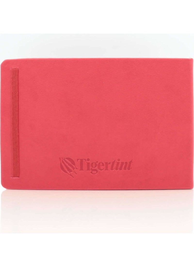 Hard Cover Horizontal Sketchbook 140 G A5 80 Sheets Red 100142502