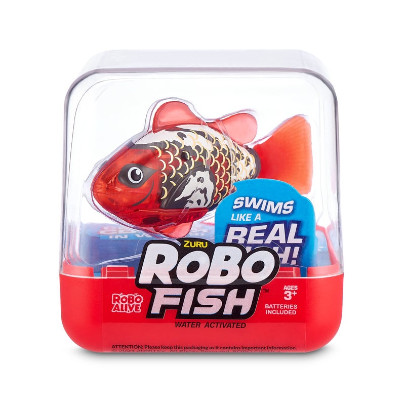 Robo Alive Robo Fish Series 2 (Red + Blue 2 Pack) by ZURU Robotic Swimming Fish Water Activated, Changes Color, Comes with Batteries, Amazon Exclusive - Red + Blue (2 Pack),Multi,7165G - Image 2