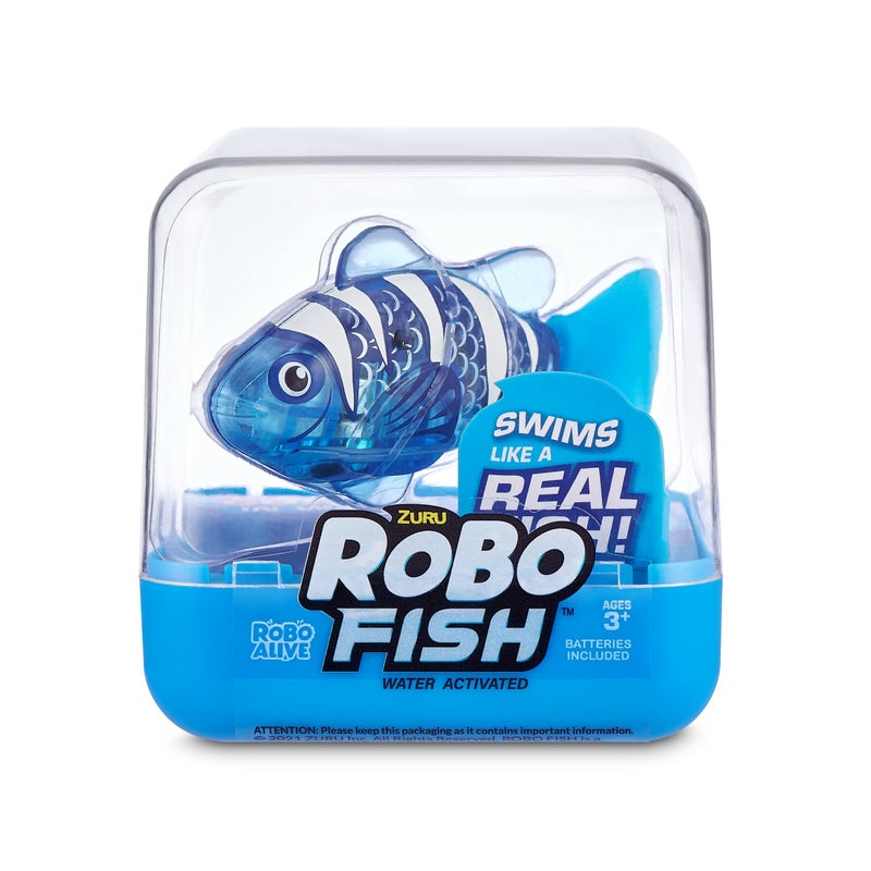 Robo Alive Robo Fish Series 2 (Red + Blue 2 Pack) by ZURU Robotic Swimming Fish Water Activated, Changes Color, Comes with Batteries, Amazon Exclusive - Red + Blue (2 Pack),Multi,7165G - Image 3