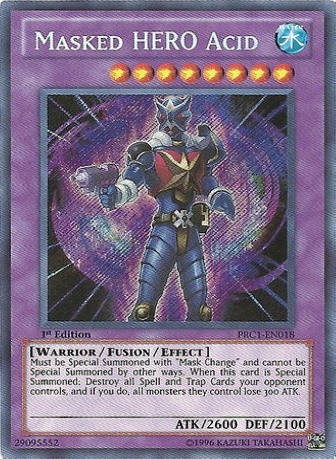 YU-GI-OH! - Masked Hero Acid (PRC1-EN018) - 2012 Premium Tin - 1st Edition - Secret Rare