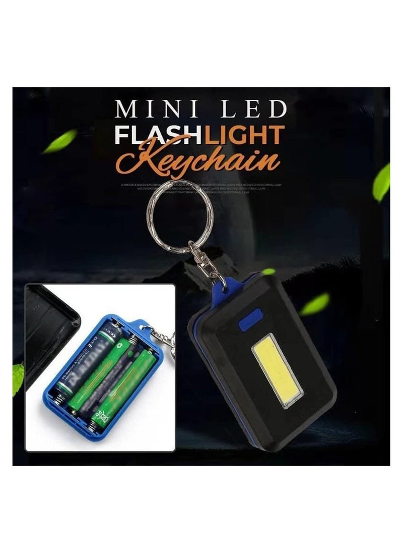 Portable Cob Led Keychain Flashlight, Mini Climbing Light Pocket Emergency Light, Outdoor Camping Flashlight Mini Led Key Ring Light Work Light, Fishing, Night Safety, Night Reading(4Pcs ) - Image 5