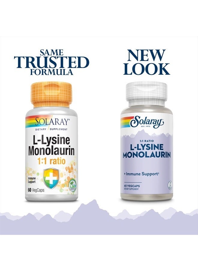 SOLARAY L-لايسين مونو لورين دعم المناعة مكمل، 500 ملغ لكل منها، ضمان استرداد الأموال لمدة 60 يومًا، 30 حصة، 60 كبسولة نباتية - Image 4