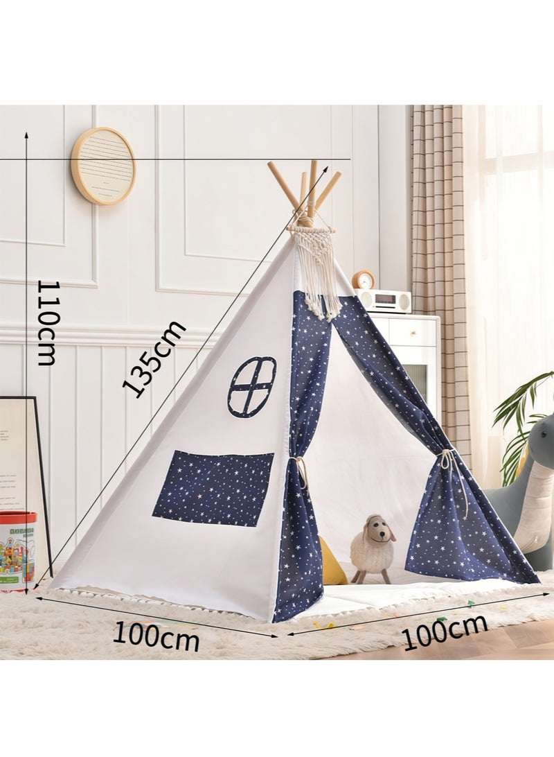 Leon Home 1.35m children's tent, multifunctional children's Indian tent with mat, indoor parent-child game house, children's indoor and outdoor activity center  - Image 2