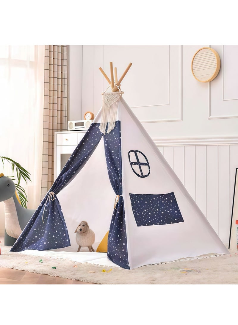 Leon Home 1.35m children's tent, multifunctional children's Indian tent with mat, indoor parent-child game house, children's indoor and outdoor activity center  - Image 1