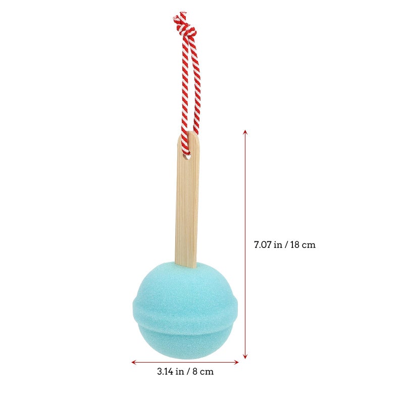 2 Pack Bath Scrubber Sponges with Rope Gentle Exfoliating Body Wash Random Color - Image 3