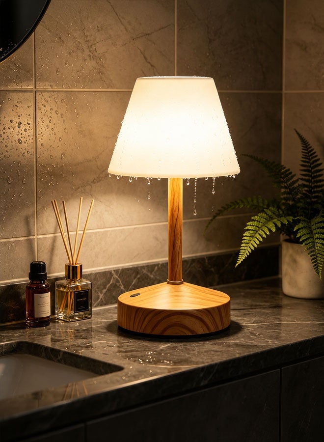 Cordless Waterproof Shower Lamp, Rechargeable Shower Light, 3600mAh | Cordless Rechargeable Table Lamp, Shower Light, Waterproof IP54, 3 Color Temperatures, Memory Function, 20-Hour Battery - Image 1