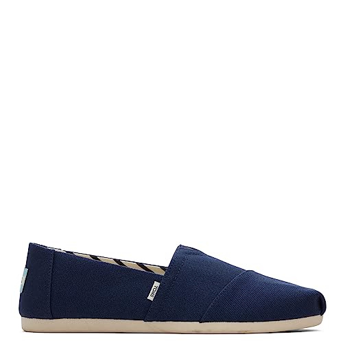 TOMS Women's Alpargata Recycled Cotton Canvas Slip On Sneaker Navy Recycled Cotton Canvas - Image 2