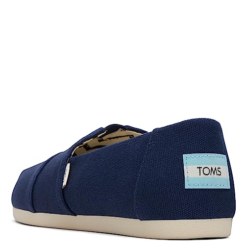 TOMS Women's Alpargata Recycled Cotton Canvas Slip On Sneaker Navy Recycled Cotton Canvas - Image 4