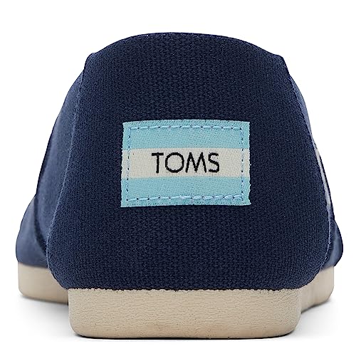 TOMS Women's Alpargata Recycled Cotton Canvas Slip On Sneaker Navy Recycled Cotton Canvas - Image 5