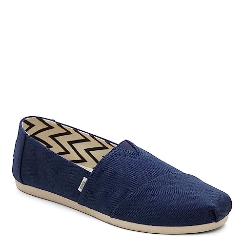 TOMS Women's Alpargata Recycled Cotton Canvas Slip On Sneaker Navy Recycled Cotton Canvas - Image 1