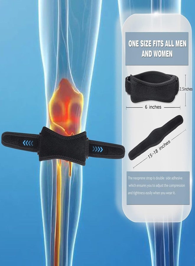Kobo Patellar Tendon Knee Strap for Men Women Knee Support with Patella Gel Pads & Side Stabilizers, Medical Grade for Running, Meniscus Tear, Arthritis, ACL, Joint Pain Relief (L) (Imported) - Image 2
