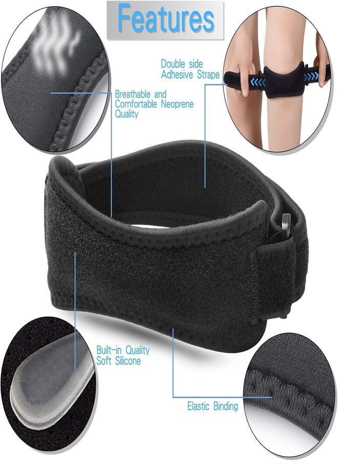 Kobo Patellar Tendon Knee Strap for Men Women Knee Support with Patella Gel Pads & Side Stabilizers, Medical Grade for Running, Meniscus Tear, Arthritis, ACL, Joint Pain Relief (L) (Imported) - Image 4