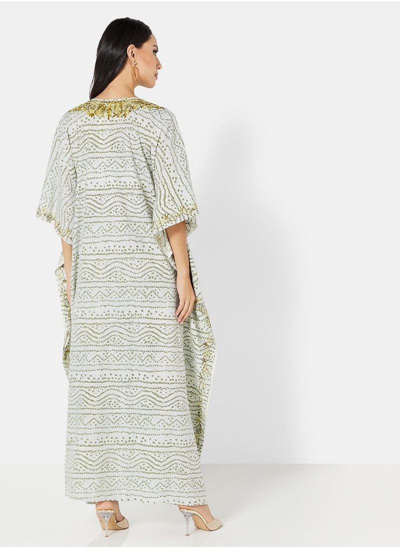 ARABIAN CLOSET EMBROIDERED KAFTAN  - Image 2