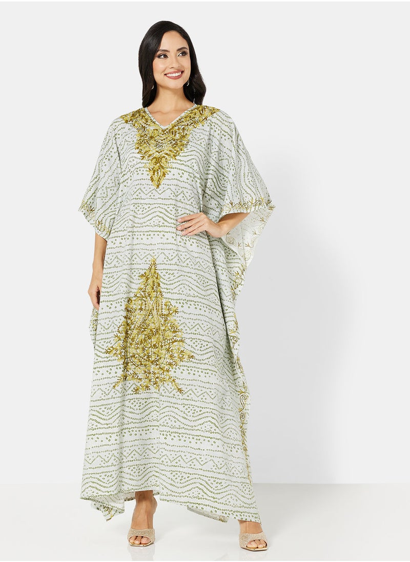 ARABIAN CLOSET EMBROIDERED KAFTAN  - Image 1