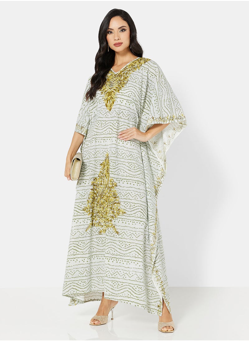 ARABIAN CLOSET EMBROIDERED KAFTAN  - Image 3