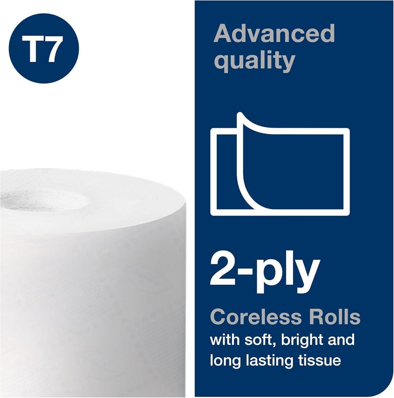 Tork Coreless HighCapacity Toilet Paper Roll White T7 Advanced 2Ply 36 x 1000 Sheets 472880 - Image 4