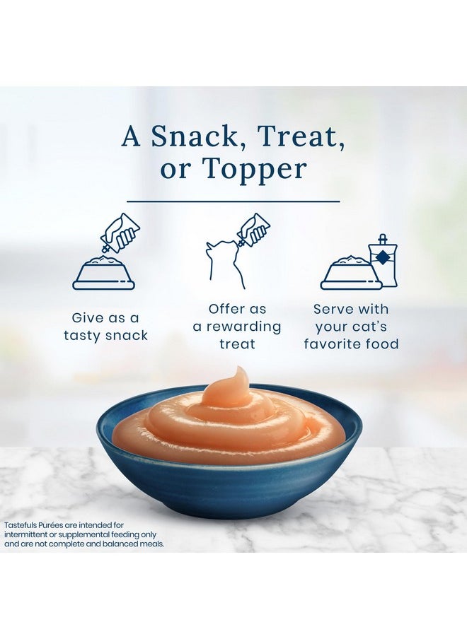 Tastefuls Purées With Salmon, Natural Cat Food Complement, Resealable Twist Cap Pouches, 3Oz. (12 Count)