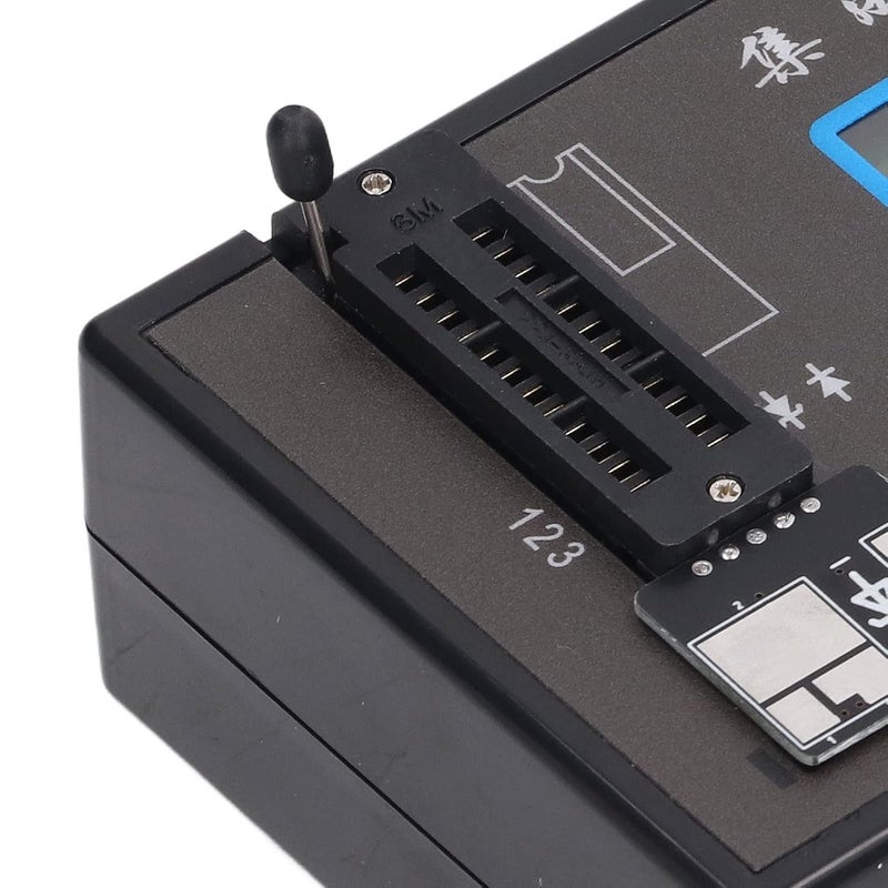 جهاز اختبار الدوائر المتكاملة المحمول بشاشة عرض LED - جهاز اختبار الترانزستور والدايود القابل لإعادة الشحن للرقائق المنطقية، 74HC، 74LS، CD40، والصمامات الثنائية الباعثة للضوء، يدعم 24 دبوسًا. - Image 2