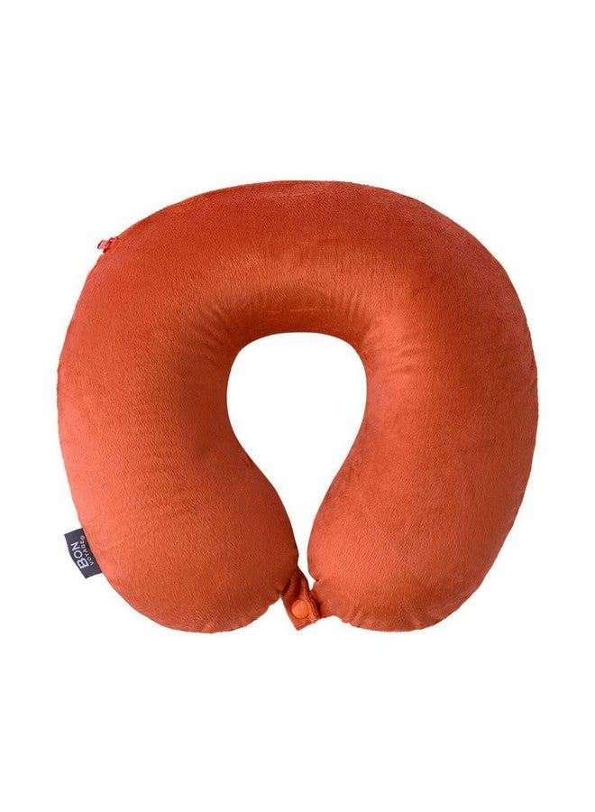 بون فوياج كلاسيك مخدة للرقبة للسفر ميموري فوم برتقالي 3.5 x 12 x 12 بوصة BV-CLS-ORANGE - Image 1