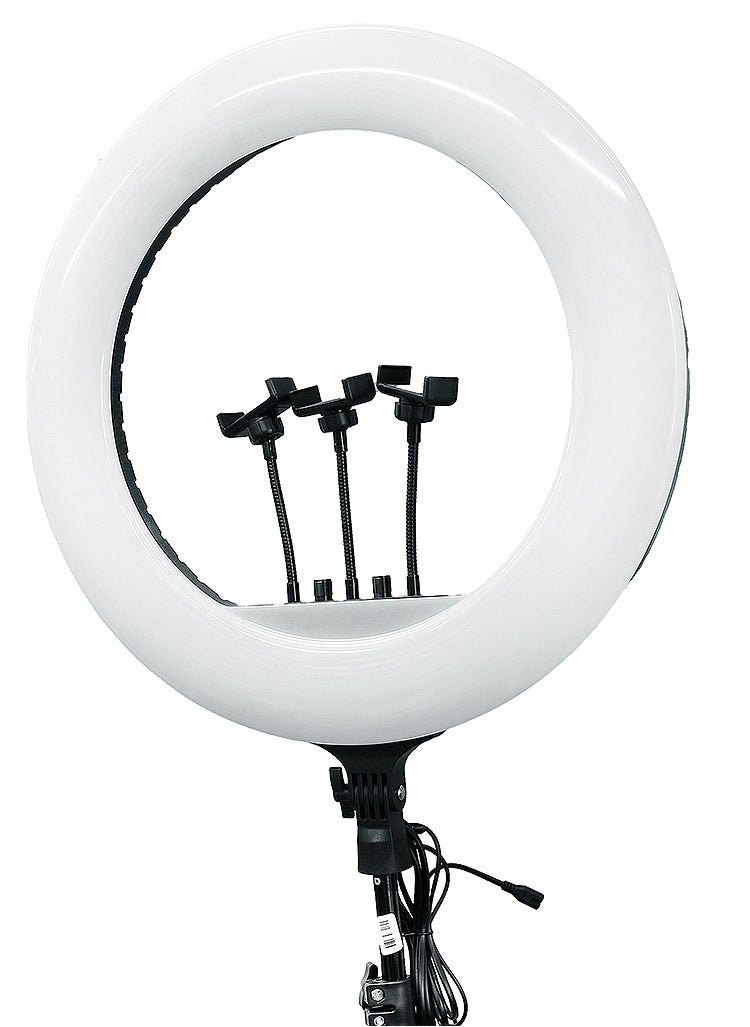 Generic Selfie Ring light 14 inch with Tripod Stand And Photographic Lamp with 3 Mobile Holder  - Image 3