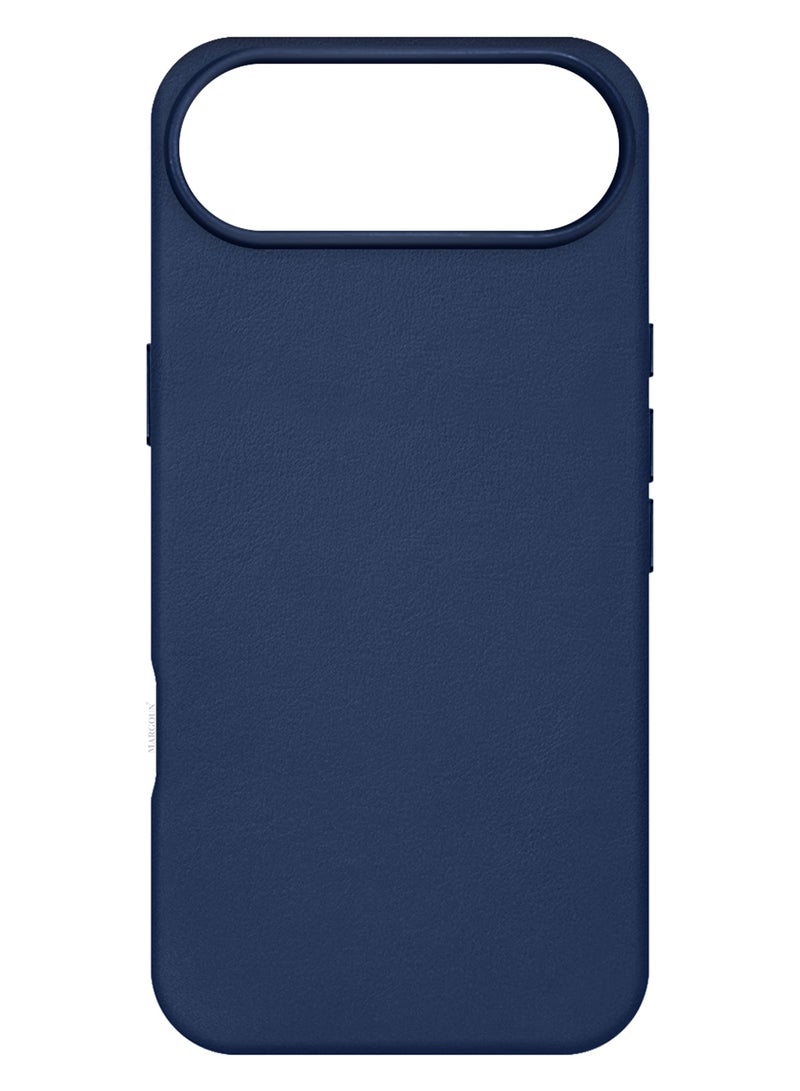 CATANES 2 Pieces Premium Leather Case for iPhone 17 Air – Shockproof - Waterproof - Matte Finish - Anti-Slip - Slim Fit with 3D Screen Protector - Deep Blue - Image 3