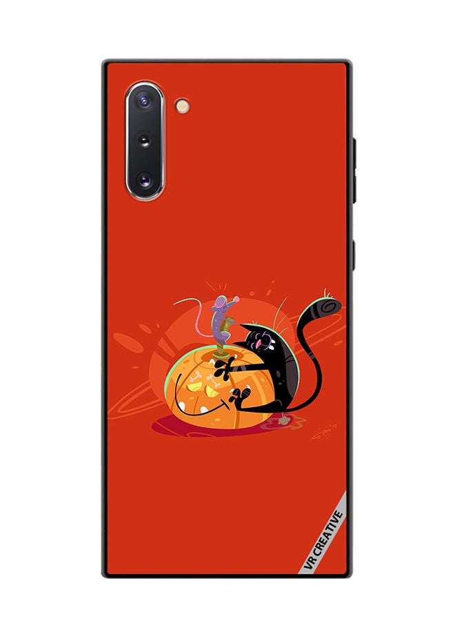 VR CREATIVE Protective Case Cover For Samsung Galaxy Note10 5G Halloween Cat Design Multicolour - Image 1