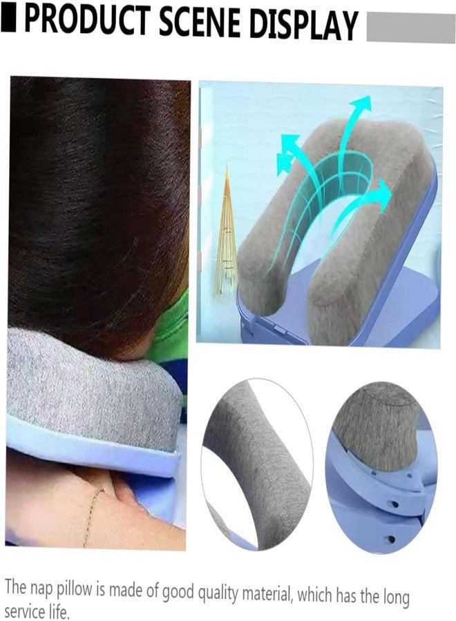 KICKZU Nap Desk Sleeping Pillow - Foldable Portable Memory Foam Travel Pillow, Airplane, Car, Train Pillow - Foldable Portable Lunch Break Artifact Comfortable & Breathable for Children and Adults - Image 5