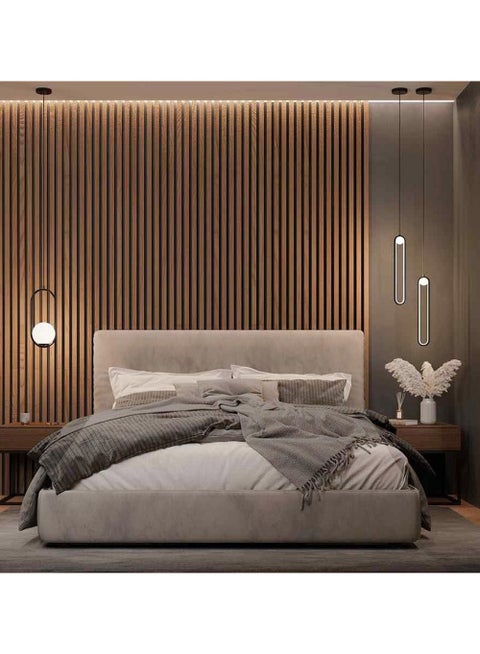 Button tufted bed Beige - 100cm