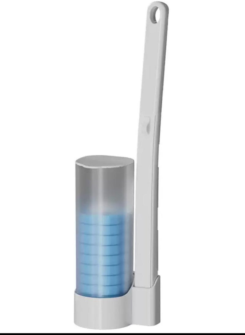 Wall Mounted Toilet Brush White Base  with 6 PCS Toilet Brush Refills - Image 5