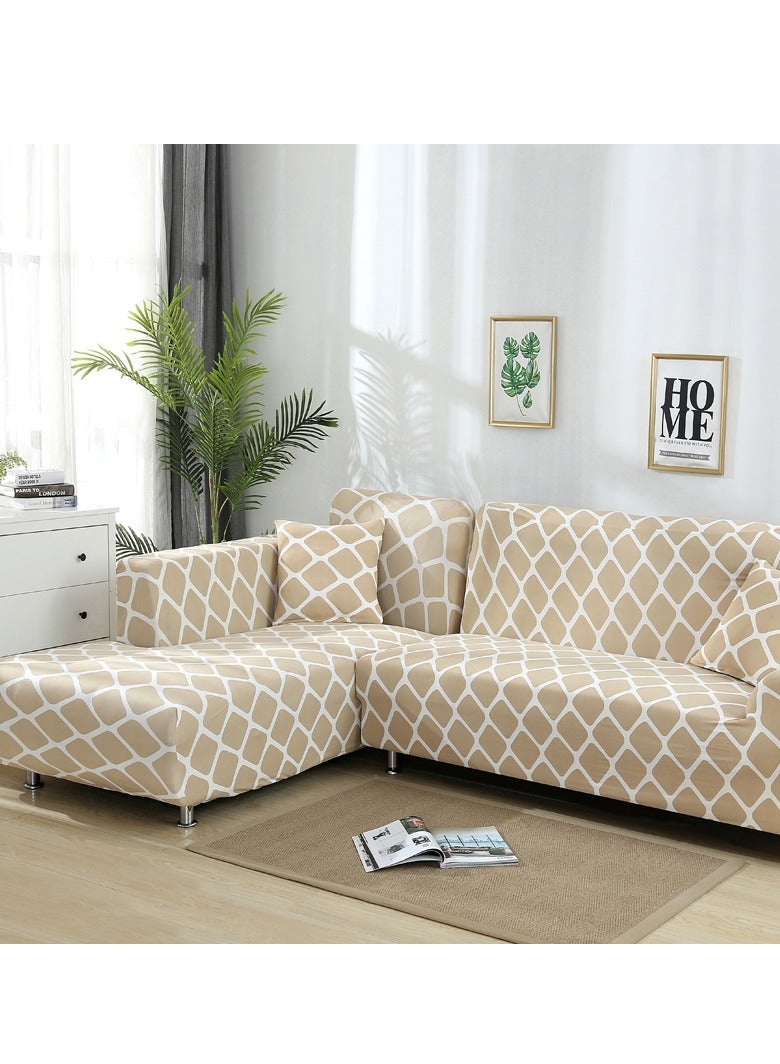 DUNISO Sofa cover, elastic printed sofa protective cover, anti slip furniture cover, anti fouling and wear resistant, suitable for all seasons, suitable for three seater sofas, 190 to 230cm  - Image 1