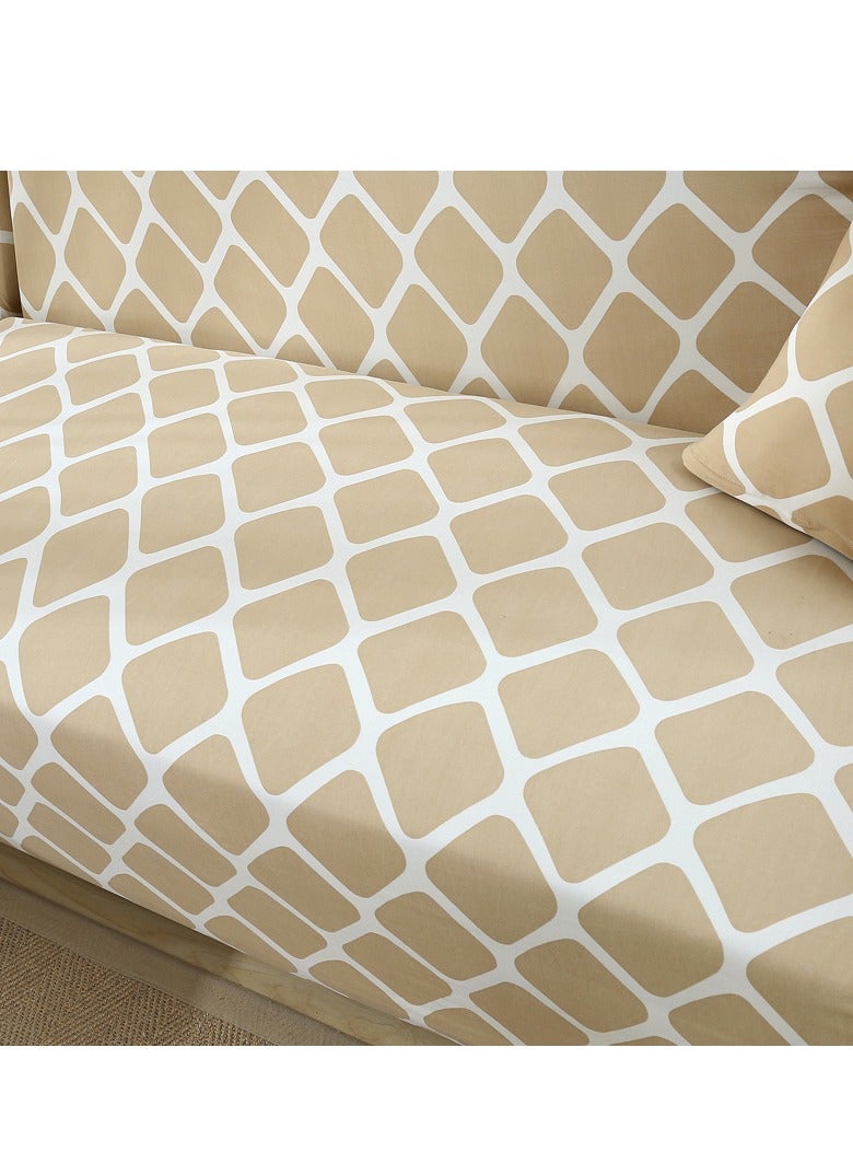 DUNISO Sofa cover, elastic printed sofa protective cover, anti slip furniture cover, anti fouling and wear resistant, suitable for all seasons, suitable for three seater sofas, 190 to 230cm  - Image 3